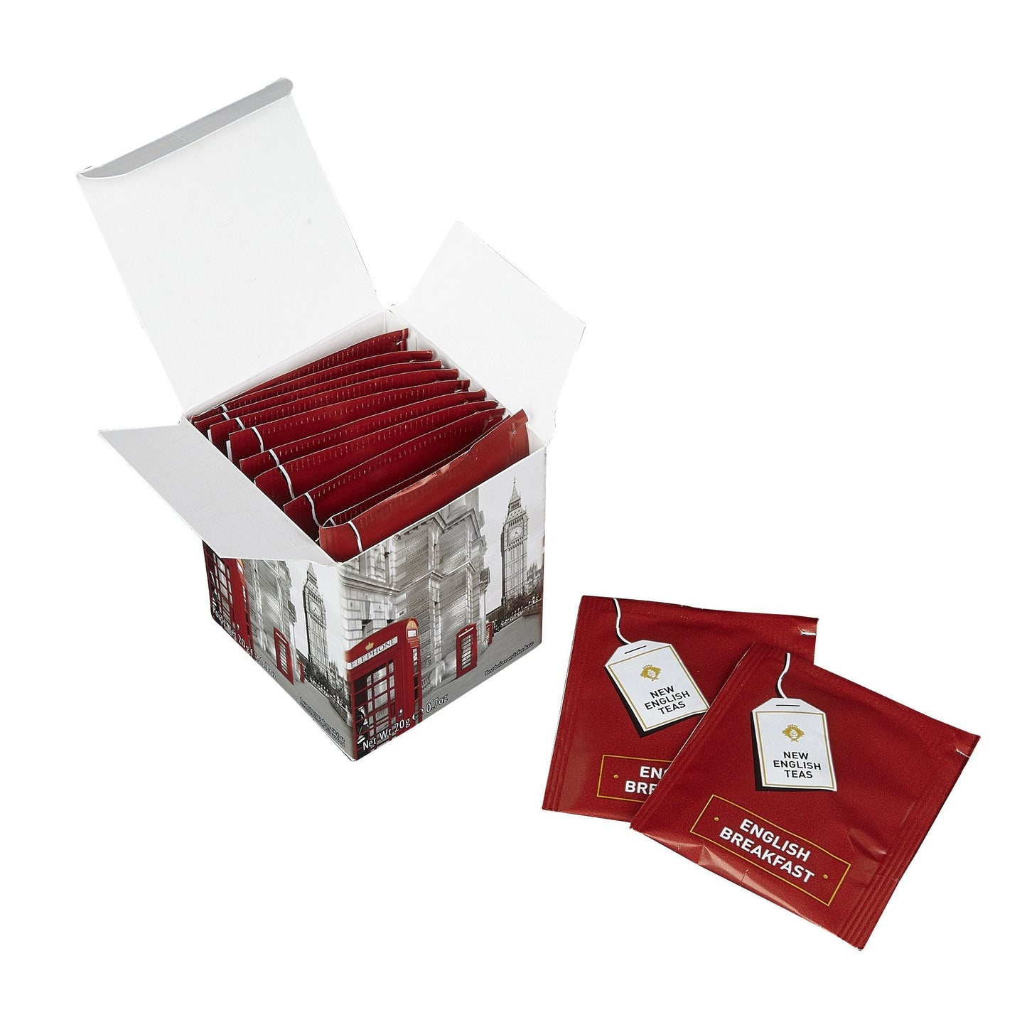 Love London 10 Teabag Box - Black & White Telephones - New English Teas