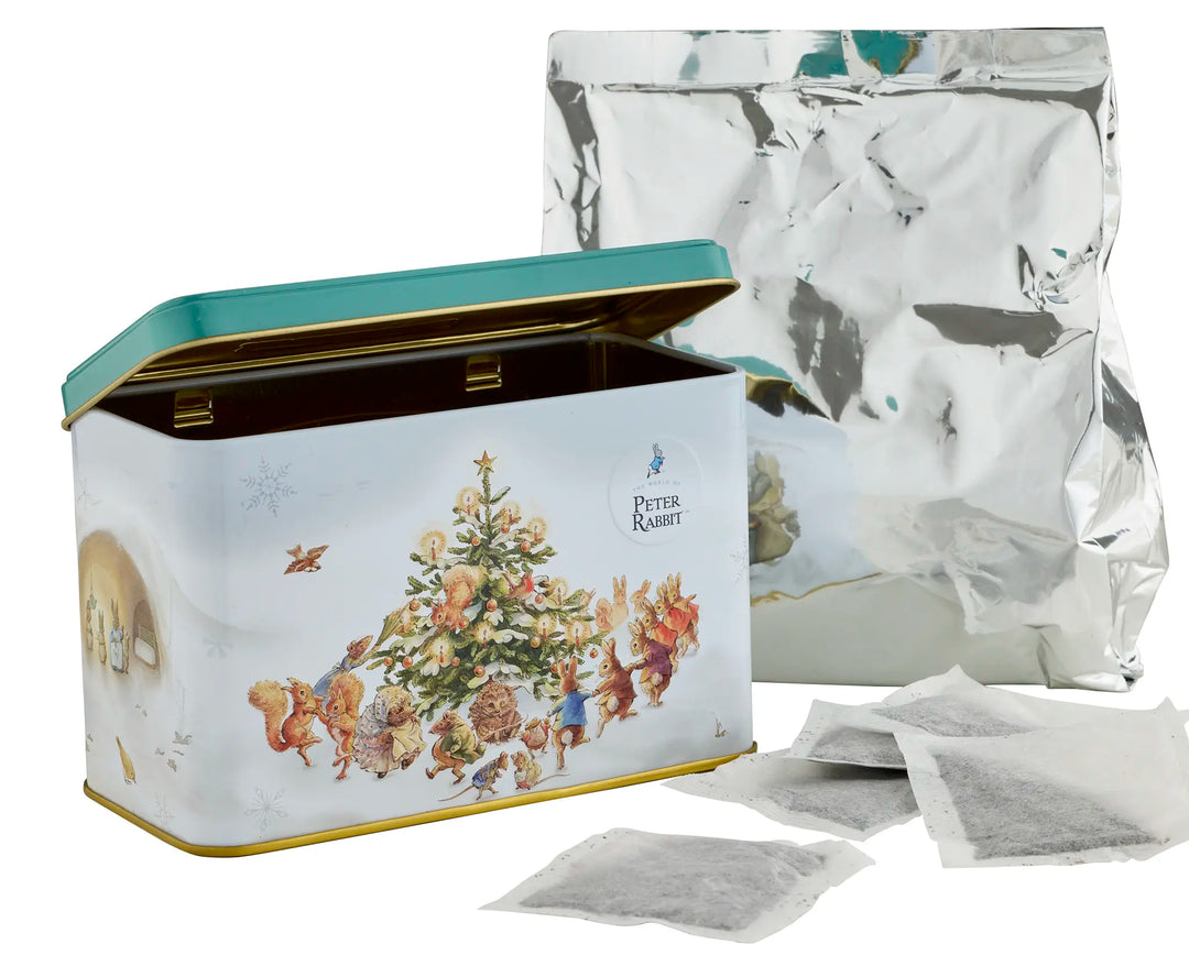 Peter Rabbit & Friends Christmas Classic Tea Tin with 40 Breakfast Teabags by New English Teas