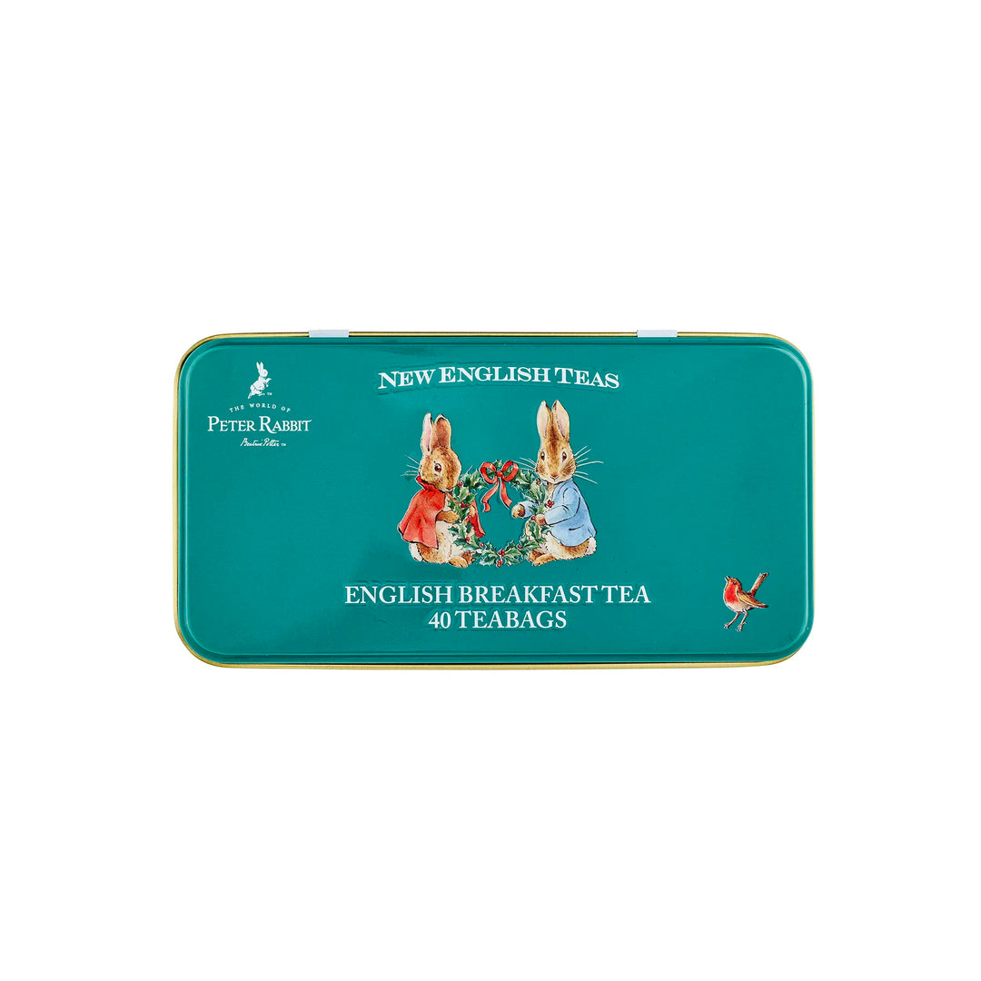 Peter Rabbit & Friends Christmas Classic Tea Tin with 40 Breakfast Teabags by New English Teas