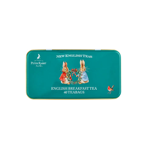 Peter Rabbit & Friends Christmas Classic Tea Tin with 40 Breakfast Teabags by New English Teas