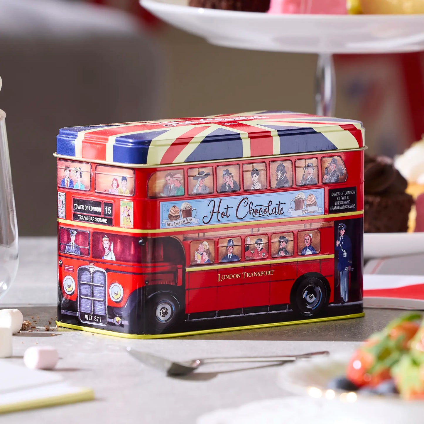 London Bus Hot Chocolate Tin 125g - New English Teas