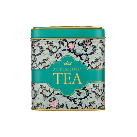 Green Leaves Square Tea Tin from the Tapestry Collection by New English Teas