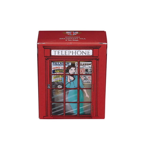 Best Of British 6 Teabag Box - Telephone Box - New English Teas