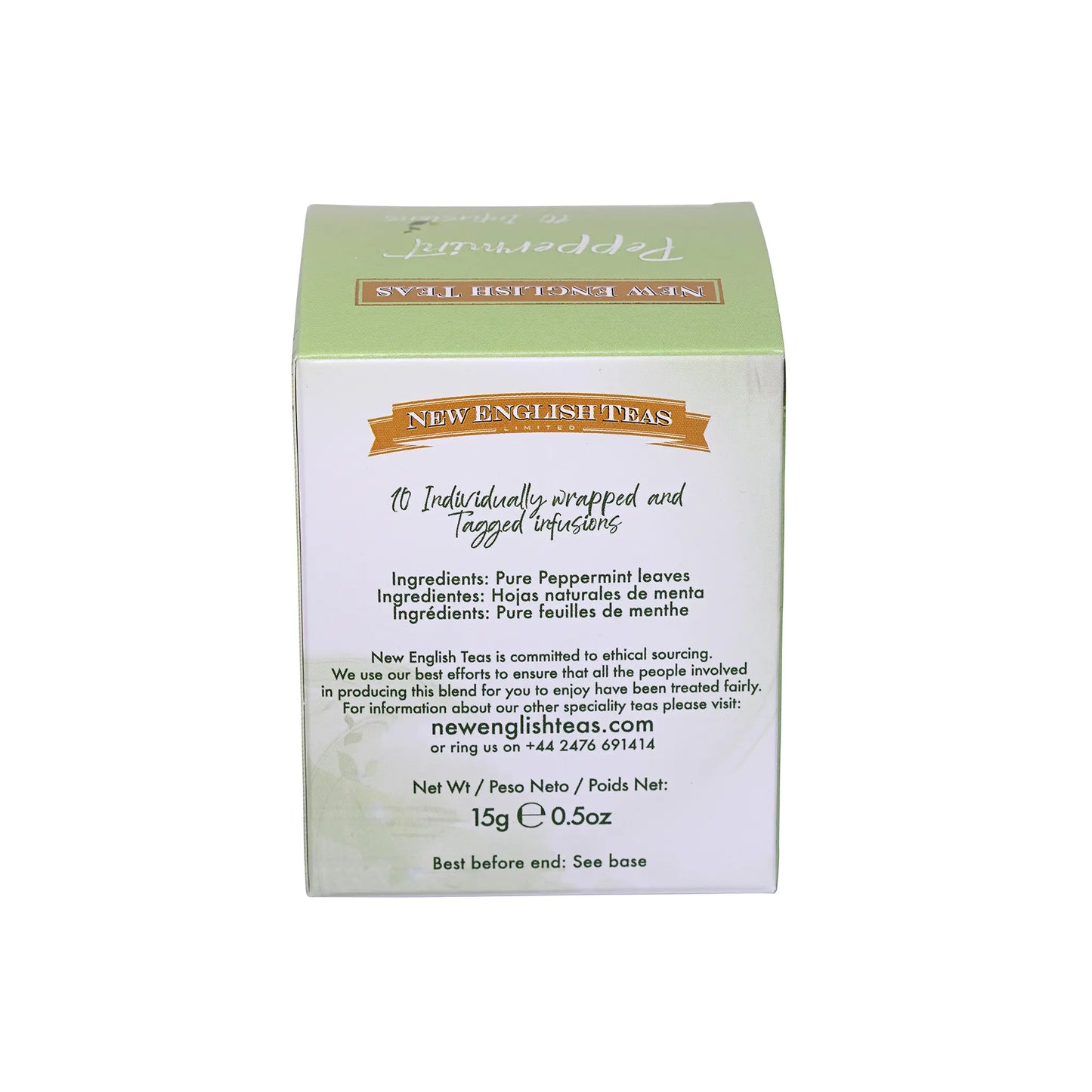 Peppermint Tea - Fruit & Herbal 10 Teabag Box - New English Teas