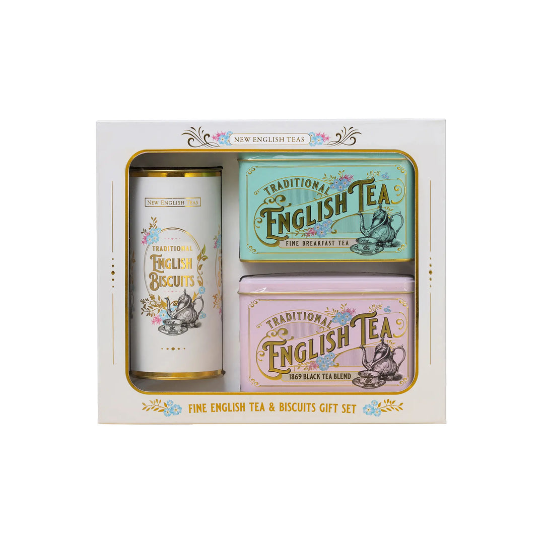 Tea & Biscuits Vintage Victorian Gift Set by New English Teas