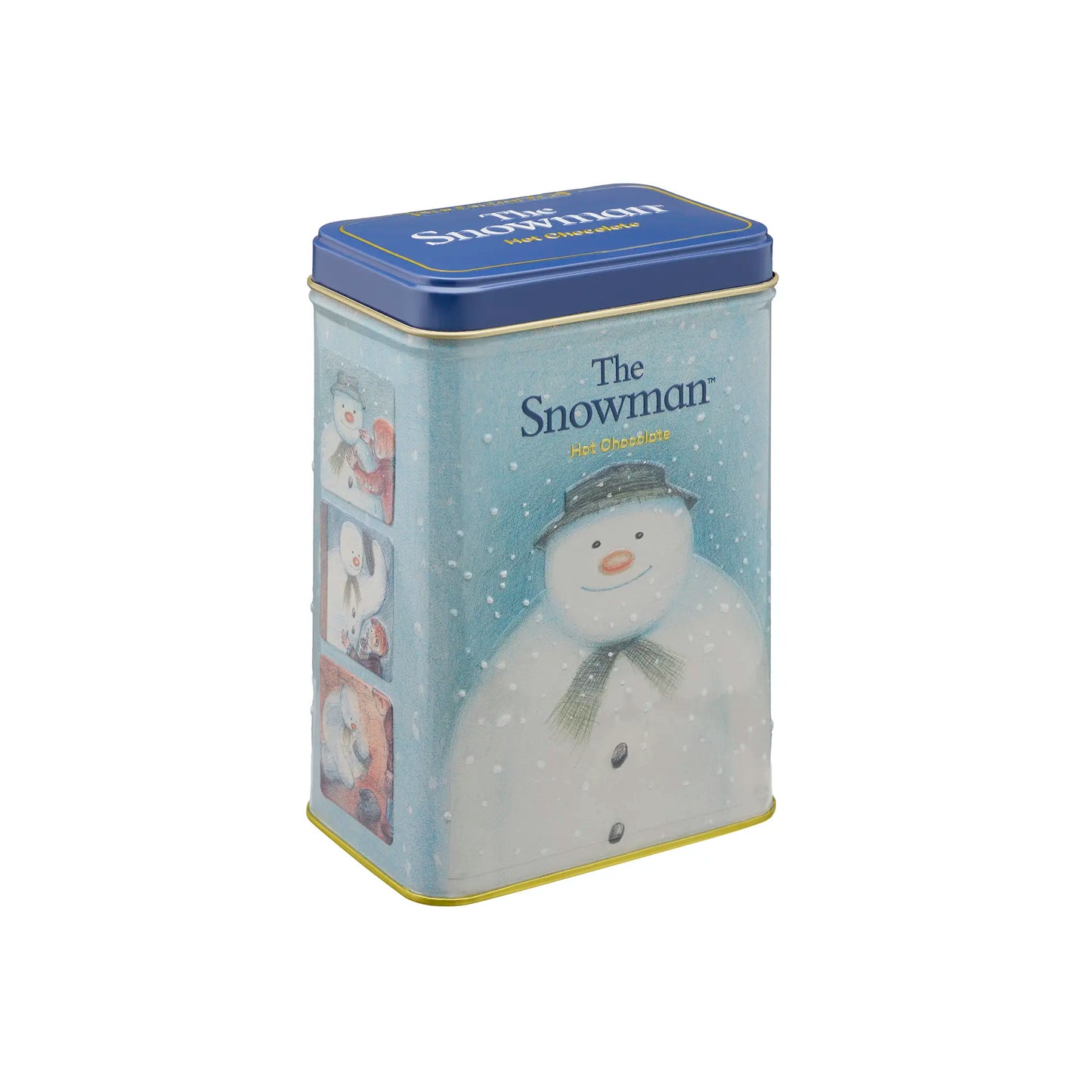 Hot Chocolate tin featuring 'The Snowman' with a snowman illustration by New English Teas
