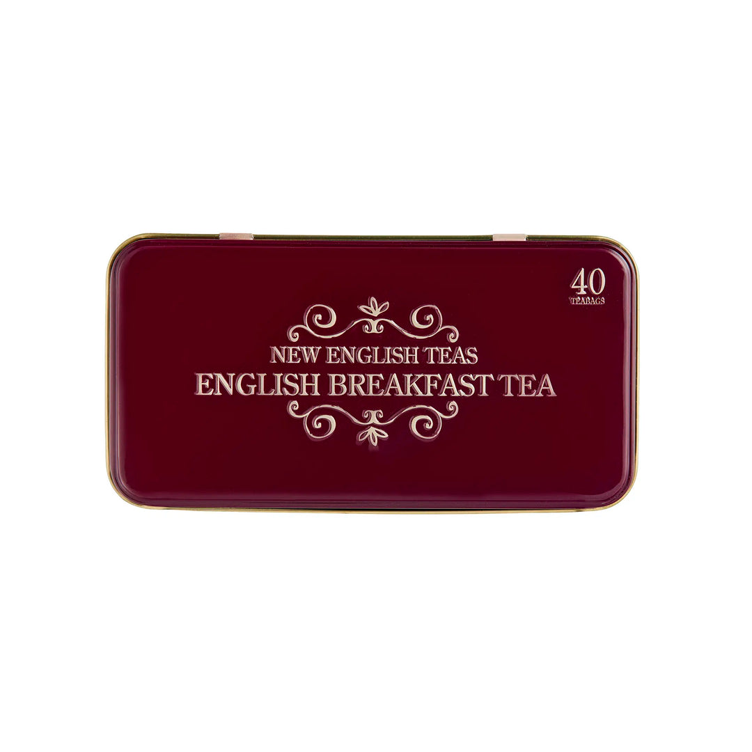Vintage England Classic Tea Tin with 40 English Breakfast Teabags - New English Teas