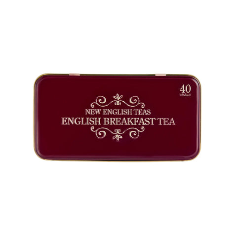 Vintage England Classic Tea Tin with 40 English Breakfast Teabags - New English Teas