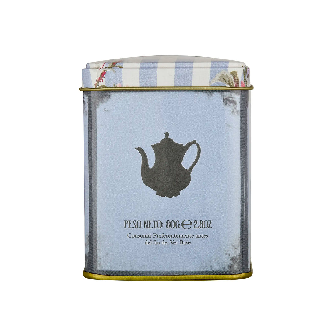 Vintage Floral Classic Tea Tin - Powder Blue - New English Teas