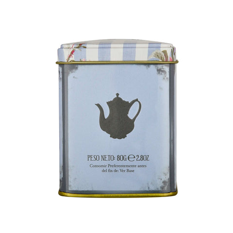 Vintage Floral Classic Tea Tin - Powder Blue - New English Teas