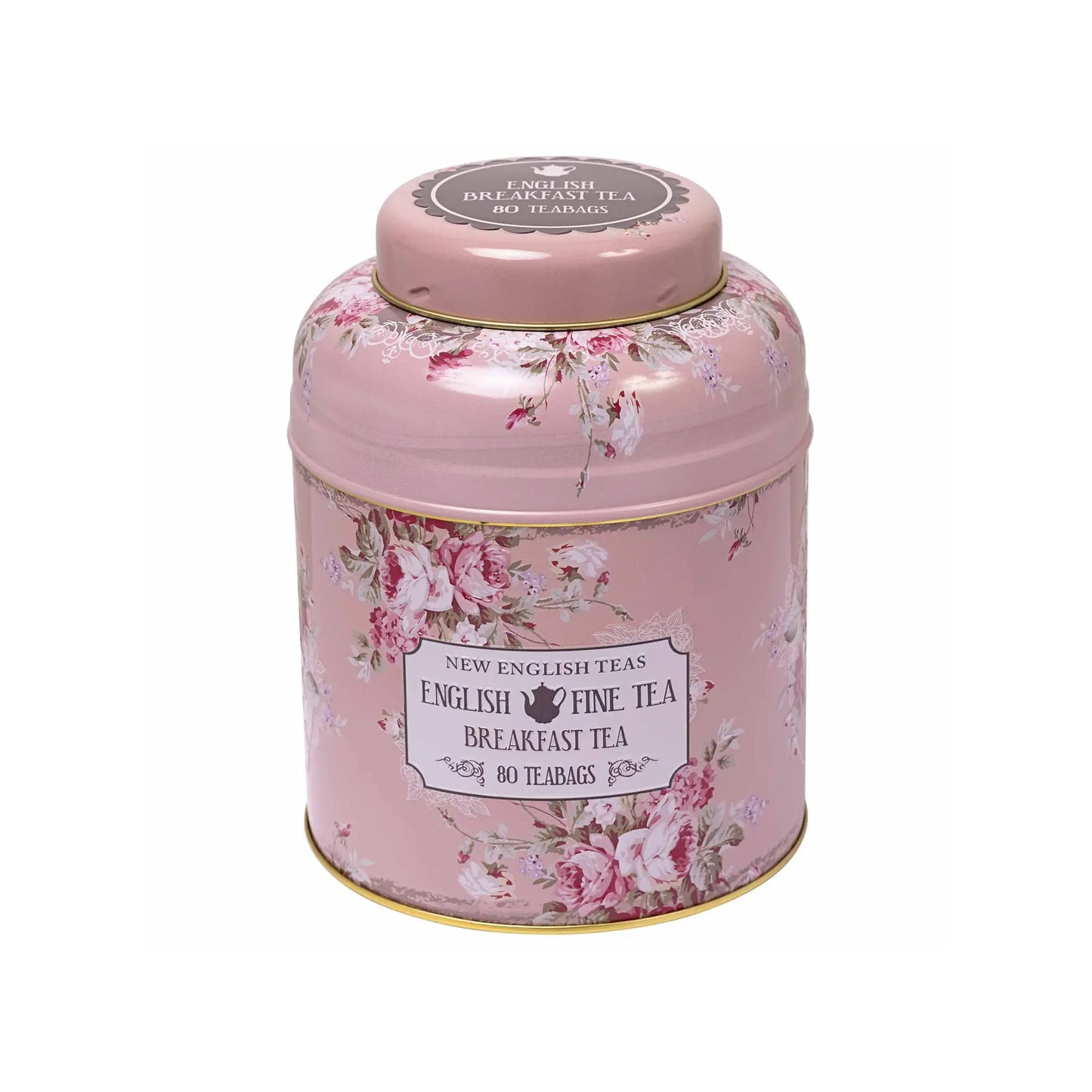 Vintage Floral Tea Caddy in Peach by New English Teas