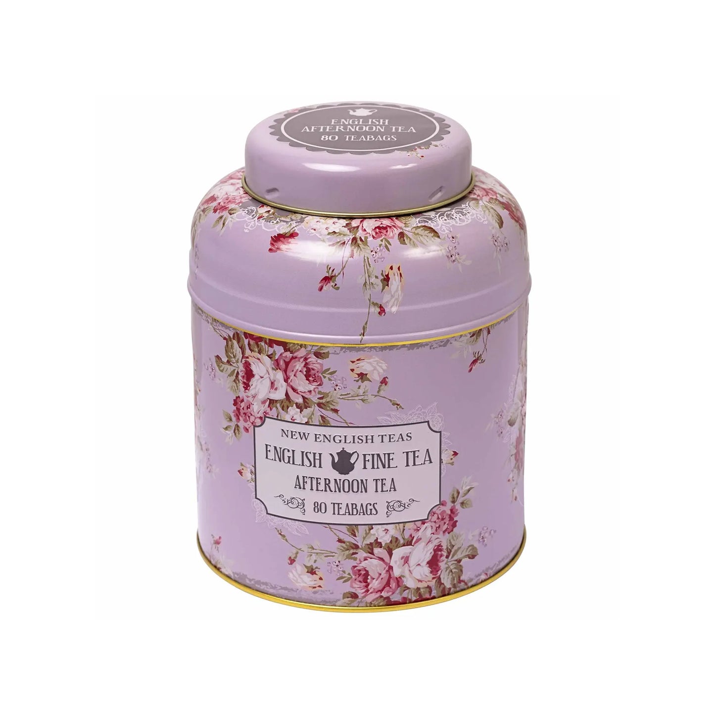 Vintage Floral Tea Caddy in Lavender by New English Teas