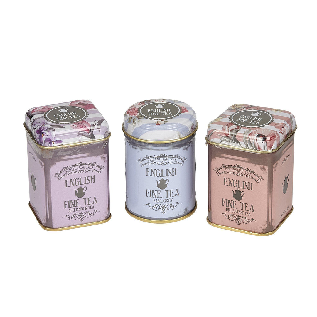 Vintage Floral Mini Tea Tin Set - New English Teas