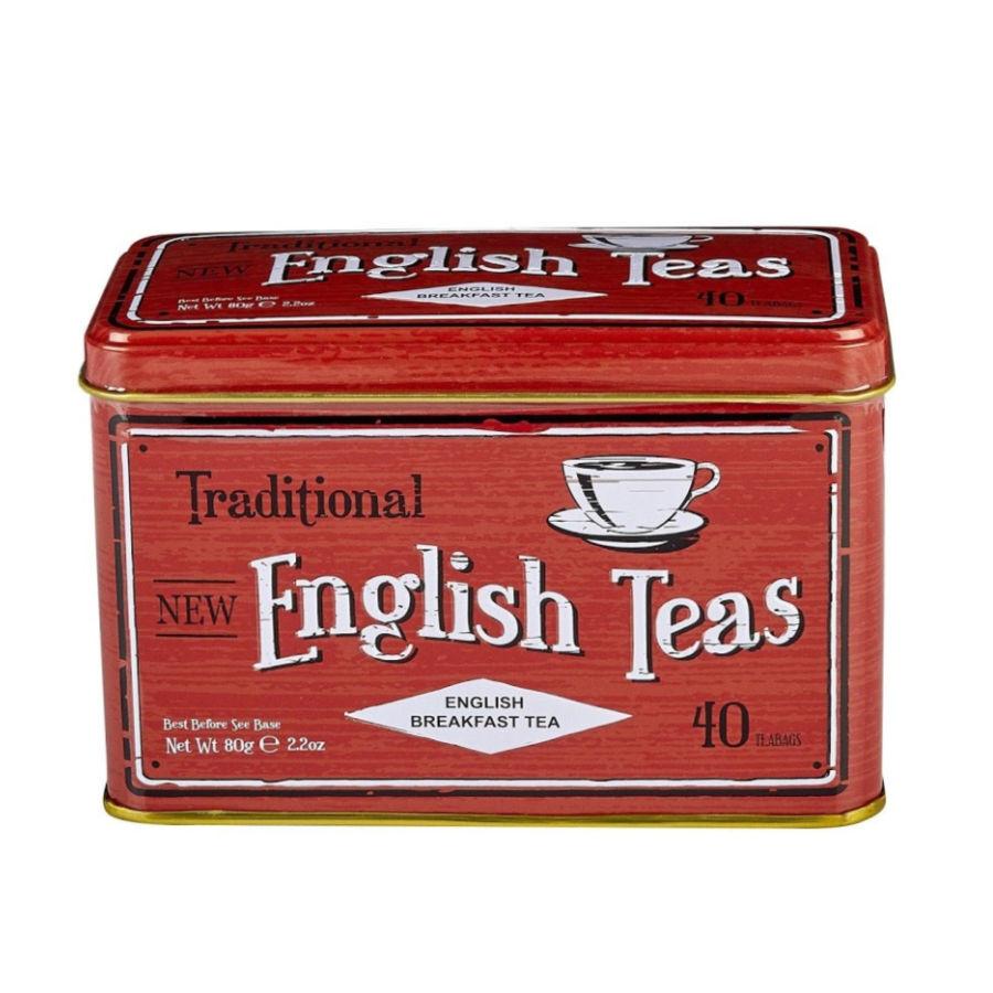 Vintage Selection Classic Tea Tin - Red - New English Teas