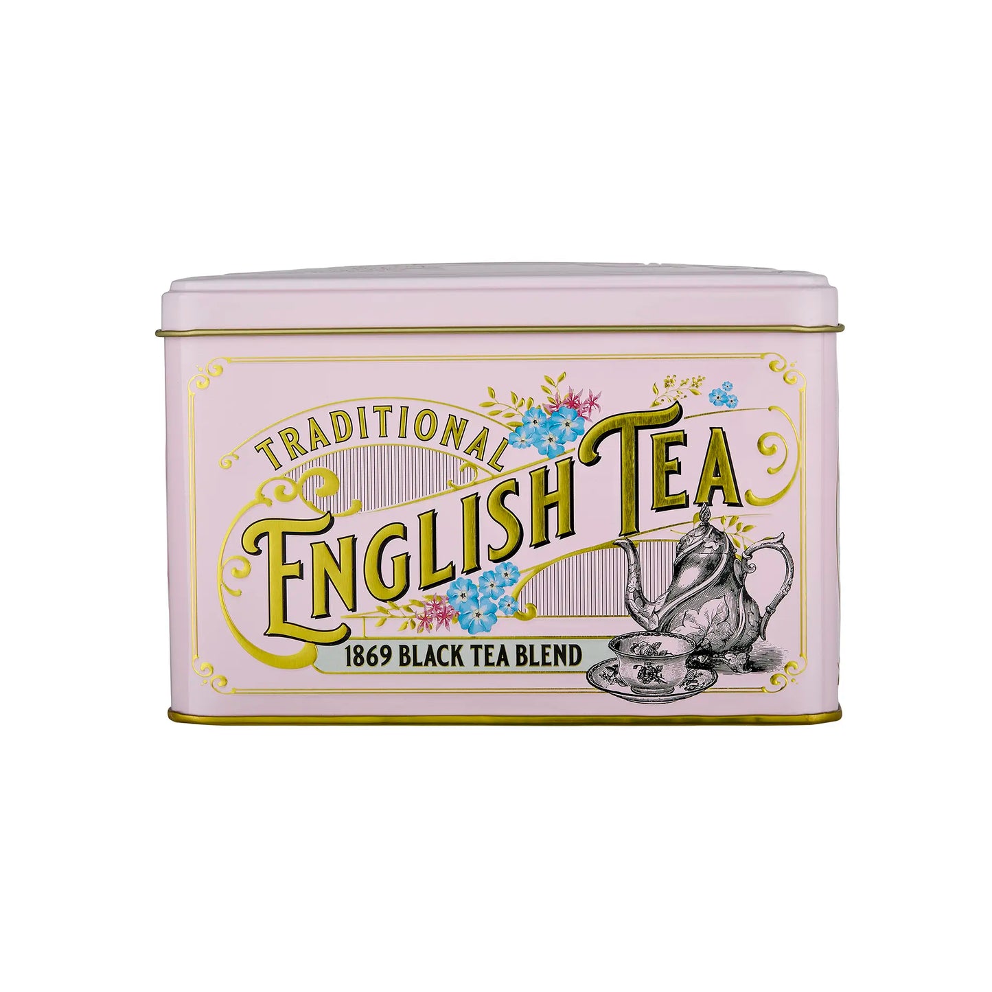 Vintage Victorian Classic Tea Tin - Pink - New English Teas
