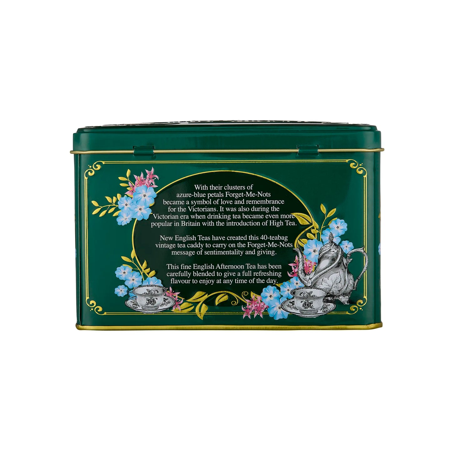 Vintage Victorian Classic Tea Tin - Bottle Green - New English Teas