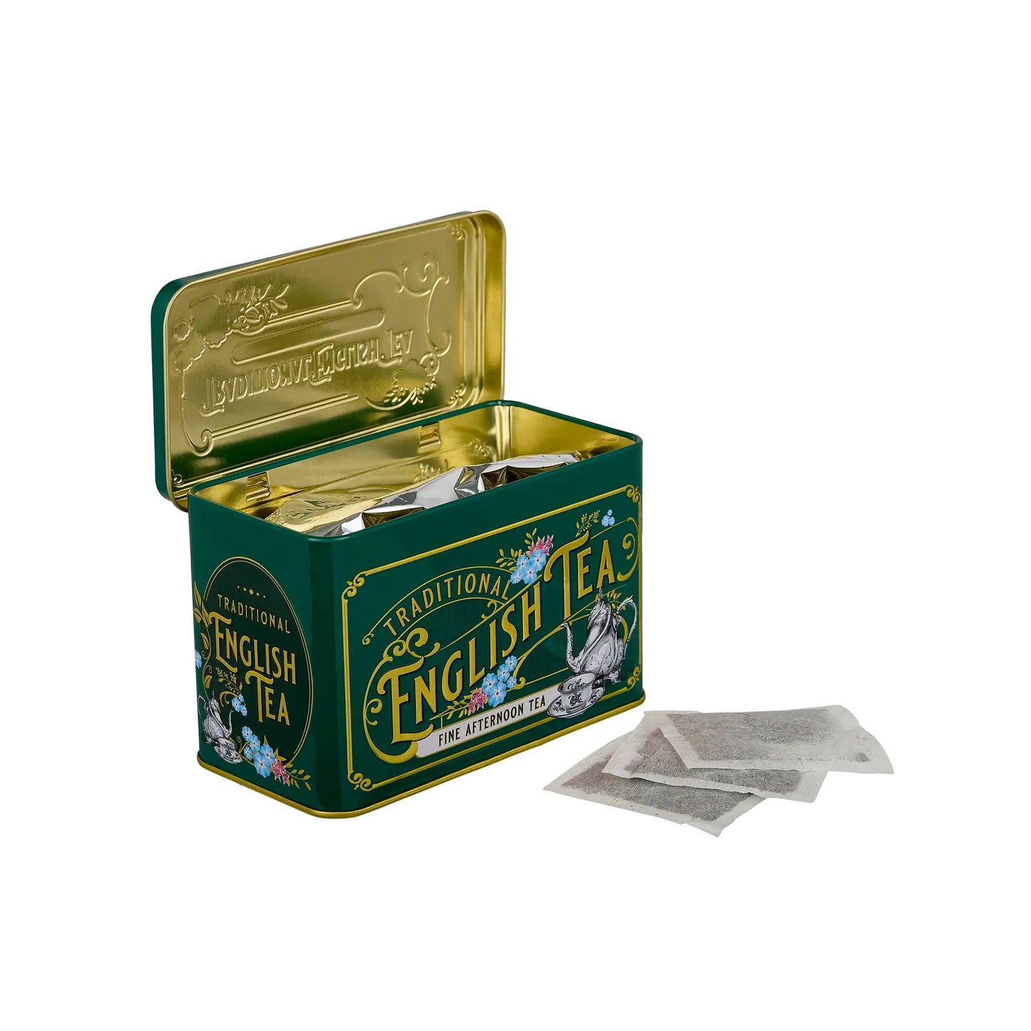 Vintage Victorian Classic Tea Tin - Bottle Green - New English Teas