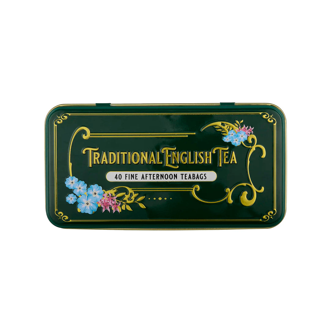Vintage Victorian Classic Tea Tin - Bottle Green - New English Teas