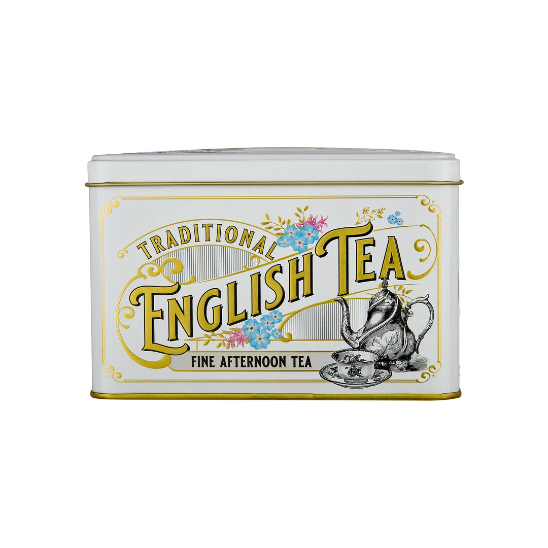 Vintage Victorian Classic Tea Tin - Ivory - New English Teas