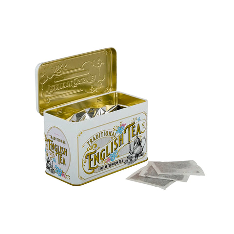 Vintage Victorian Classic Tea Tin - Ivory - New English Teas