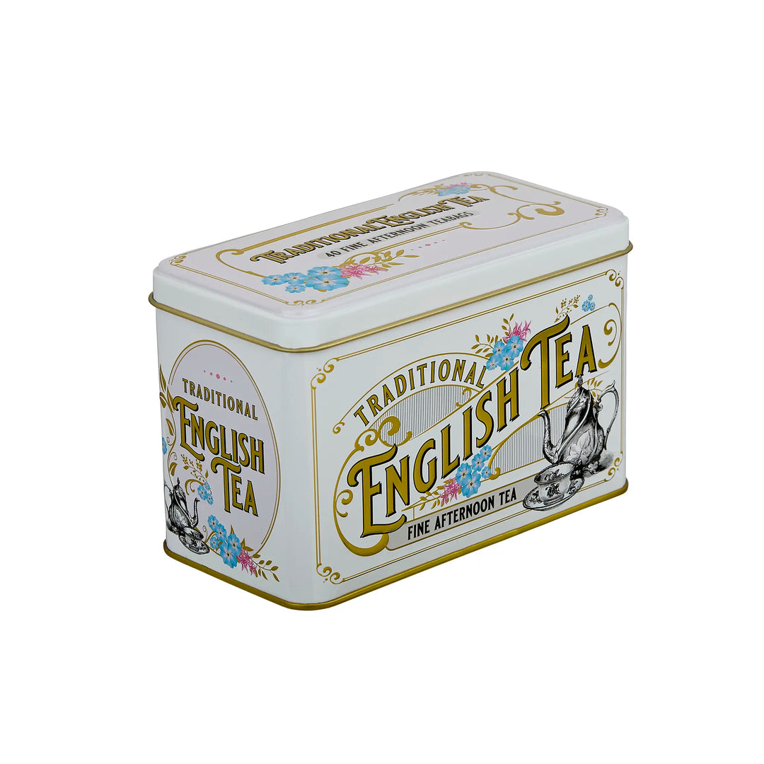 Vintage Victorian Classic Tea Tin - Ivory - New English Teas