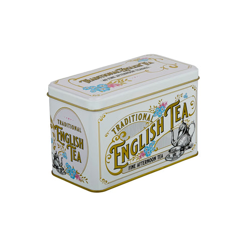Vintage Victorian Classic Tea Tin - Ivory - New English Teas