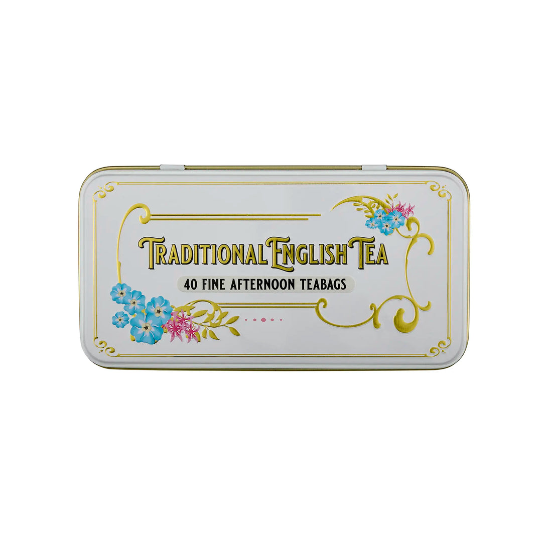 Vintage Victorian Classic Tea Tin - Ivory - New English Teas