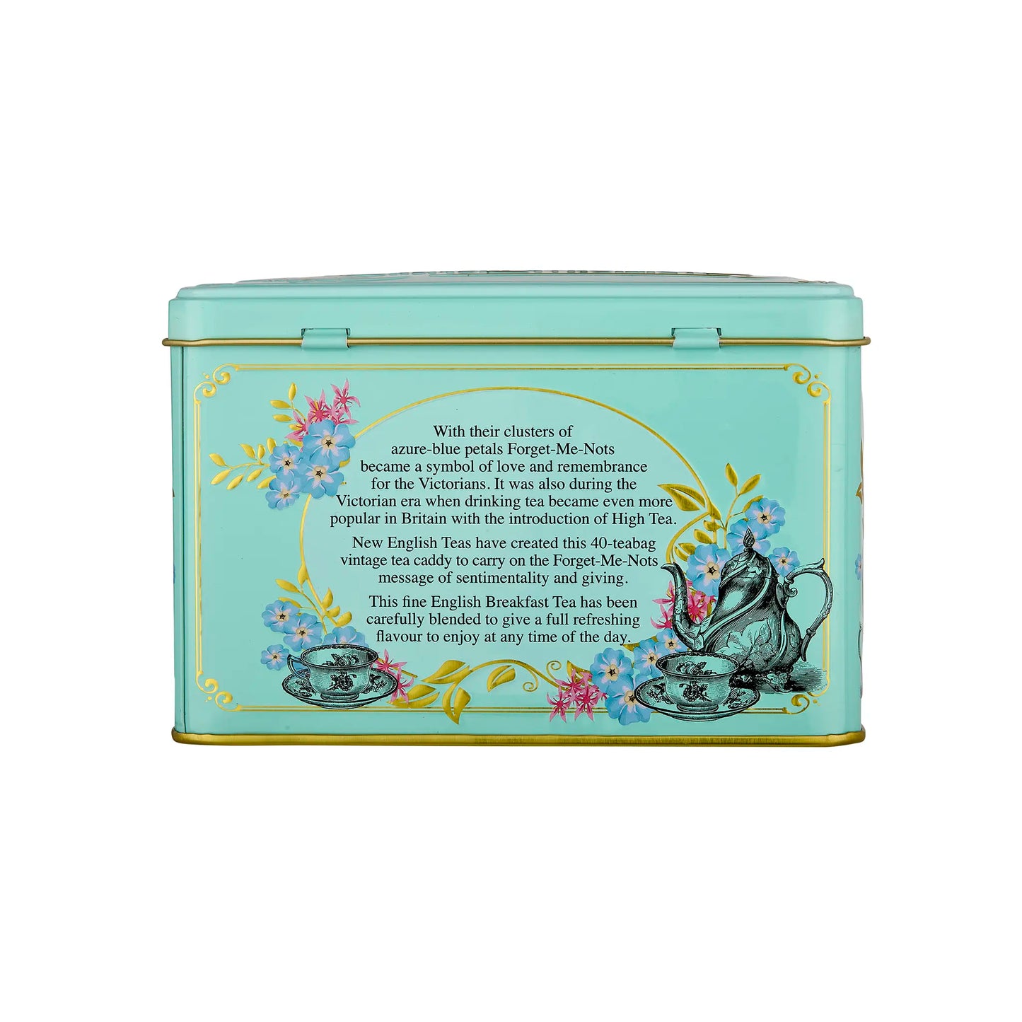 Vintage Victorian Classic Tea Tin - Mint Green - New English Teas
