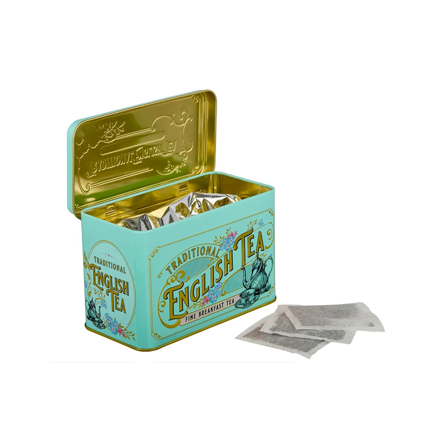 Vintage Victorian Classic Tea Tin - Mint Green - New English Teas