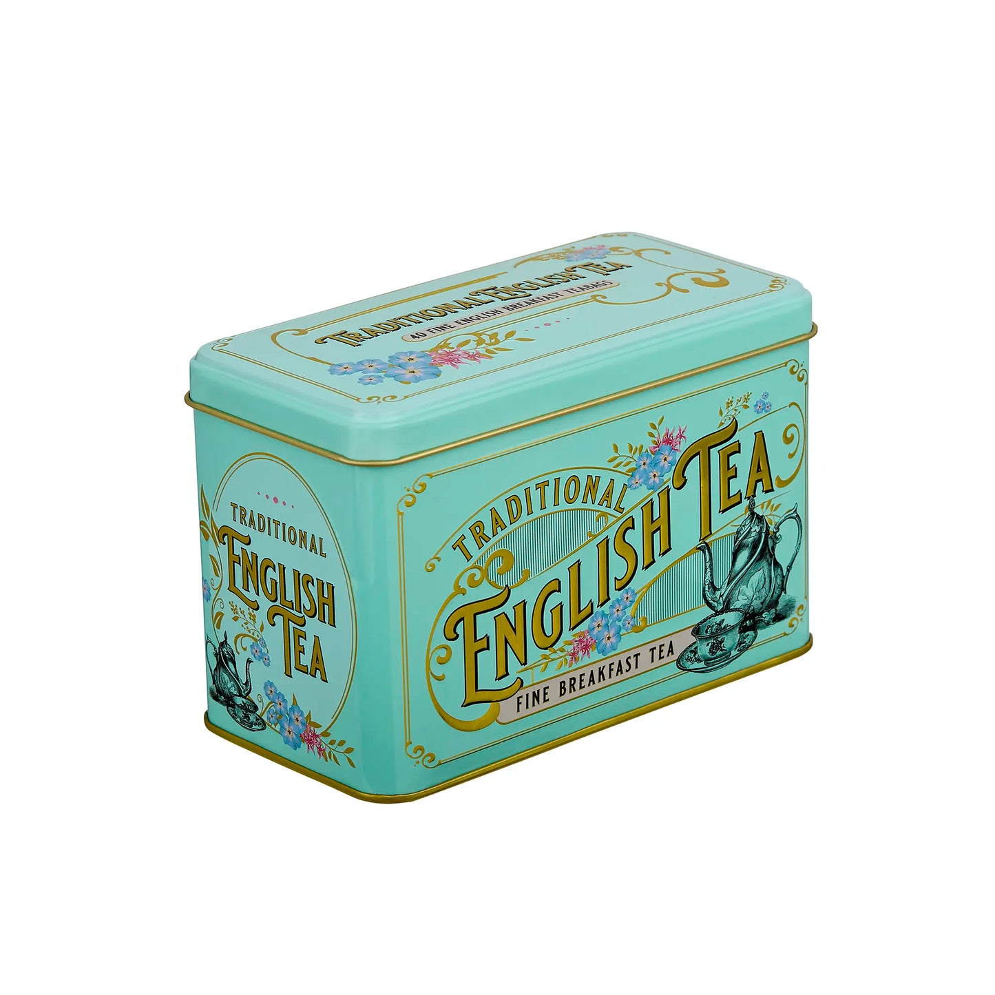 Vintage Victorian Classic Tea Tin - Mint Green - New English Teas