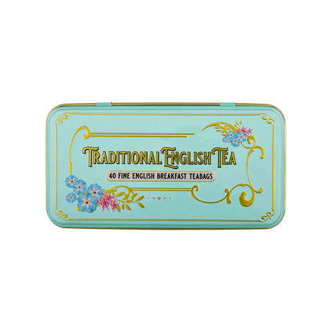 Vintage Victorian Classic Tea Tin - Mint Green - New English Teas