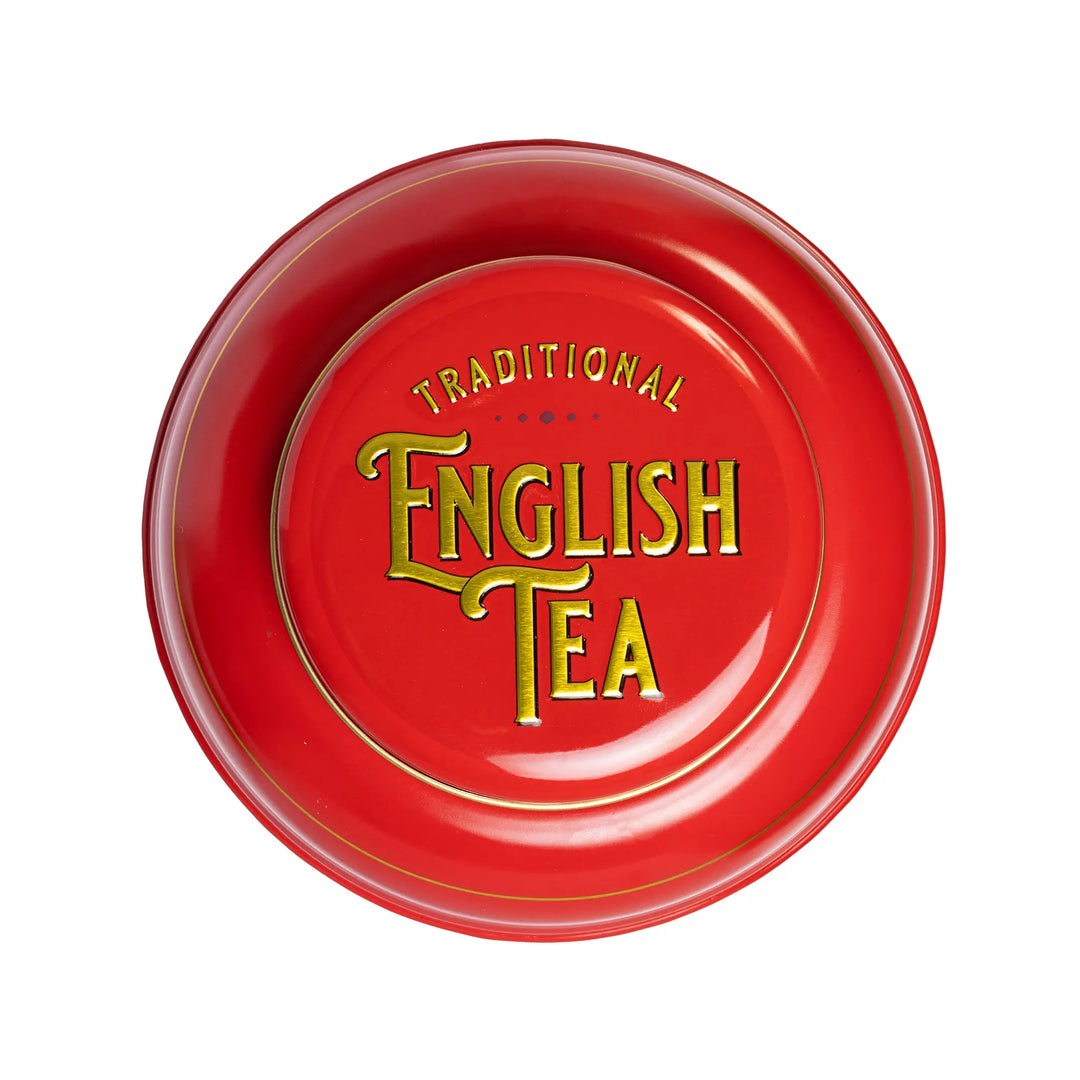 Vintage Victorian 240 Teabag Tea Caddy - Berry Red - New English Teas
