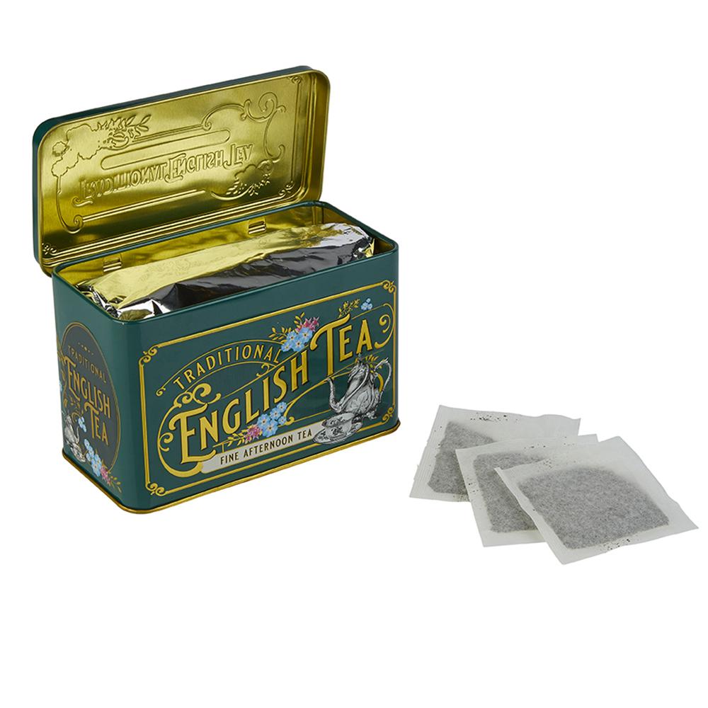 Vintage Victorian Classic Tea Tin - Bottle Green - New English Teas