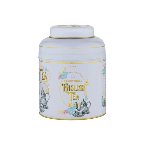 Vintage Victorian 80 Teabag Tea Caddy - Ivory - New English Teas