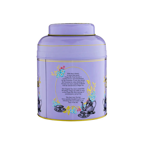 Vintage Victorian 80 Teabag Tea Caddy - Lilac - New English Teas