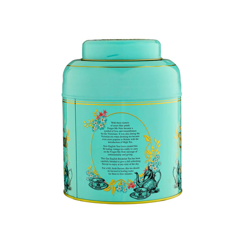 Vintage Victorian 80 Teabag Tea Caddy - Mint Green - New English Teas