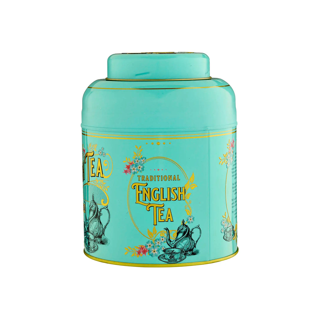 Vintage Victorian 80 Teabag Tea Caddy - Mint Green - New English Teas