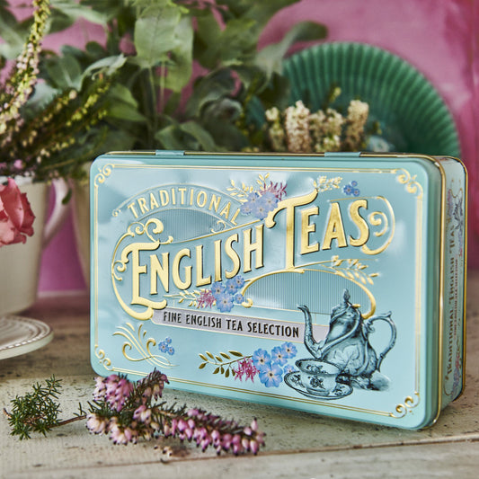 Vintage Victorian Tea Selection Tin - Mint Green - New English Teas