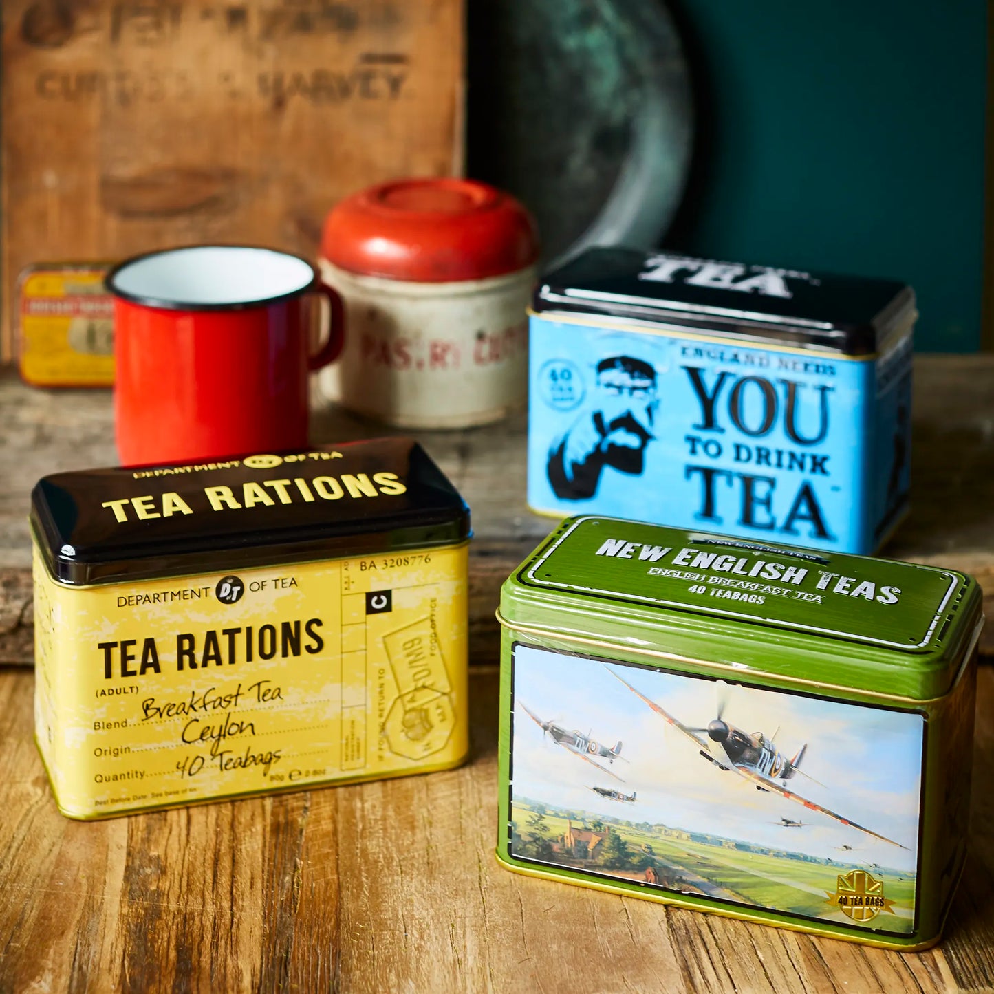 War Time Memories Classic Tea Tin Set by New English Teas