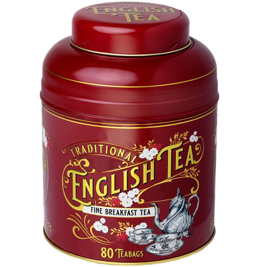 Blood Red Vintage Victorian Tea Caddy by New English Teas