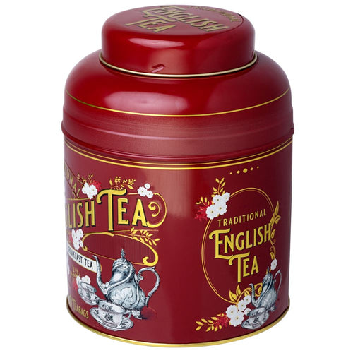 Blood Red Vintage Victorian Tea Caddy by New English Teas