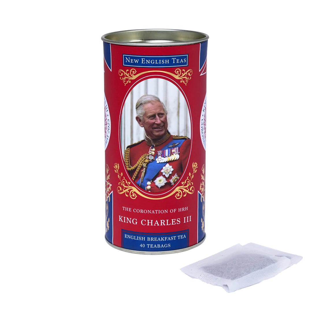 King Charles III Coronation Tea Drum Tea Tins New English Teas
