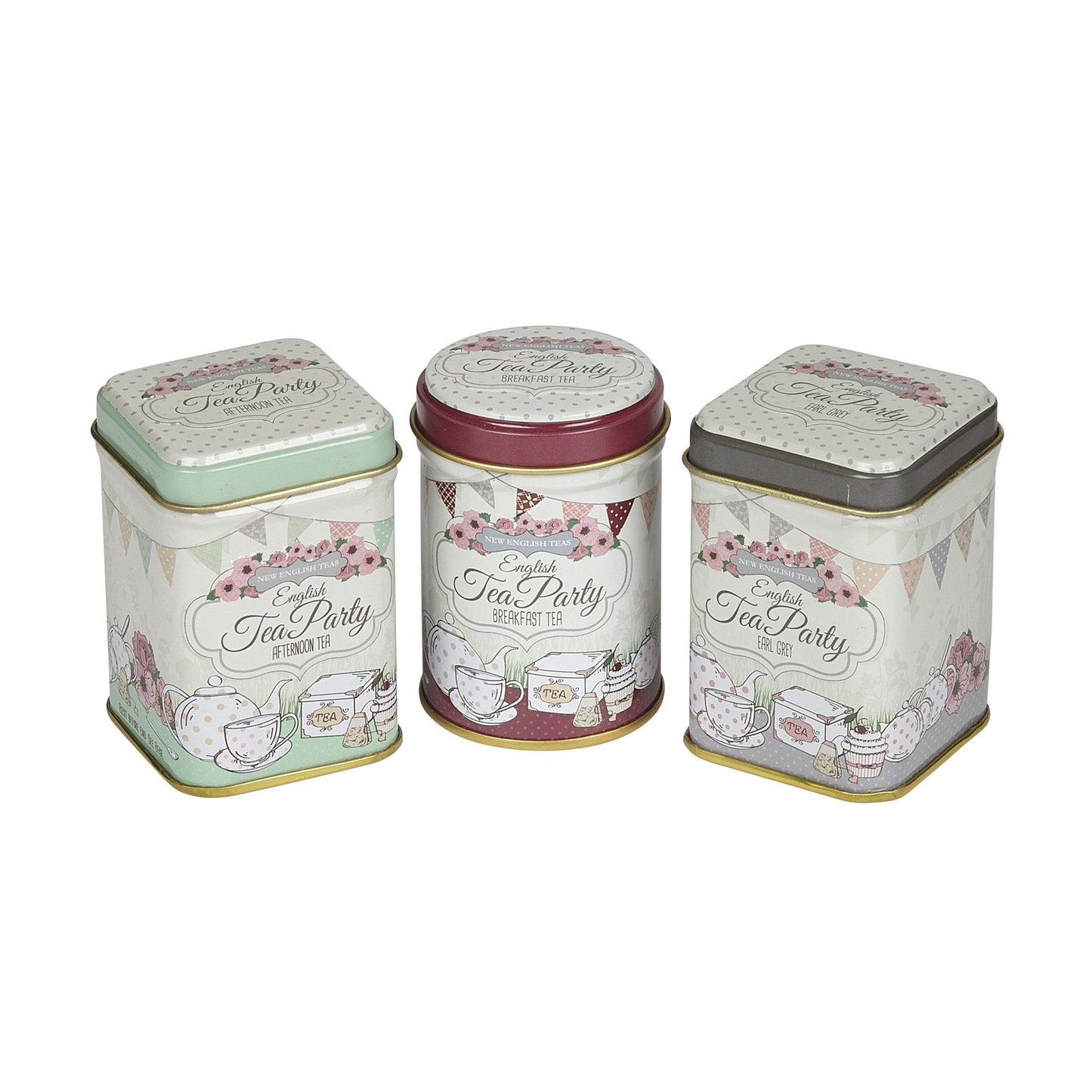 English Tea Party Mini Tea Tin Set - New English Teas