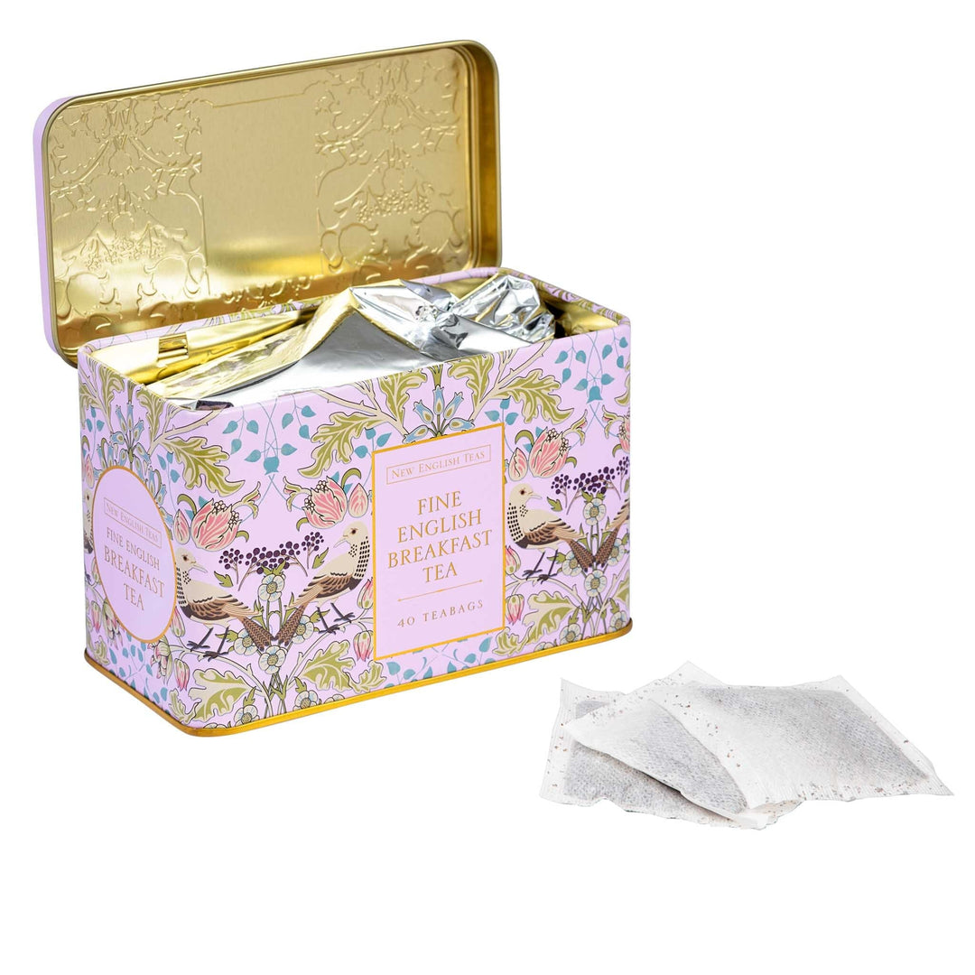 Song Thrush Classic Tea Tin - Pink - New English Teas