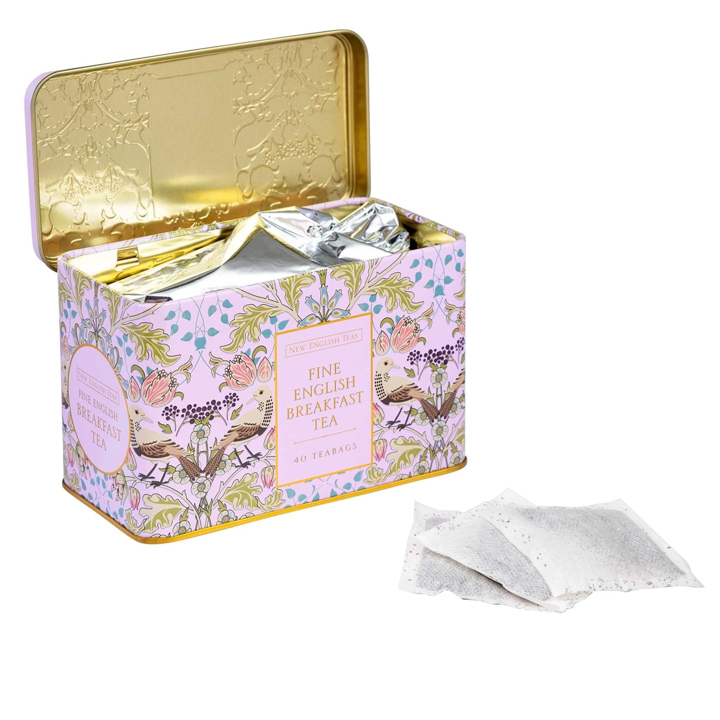 Song Thrush Classic Tea Tin - Pink - New English Teas