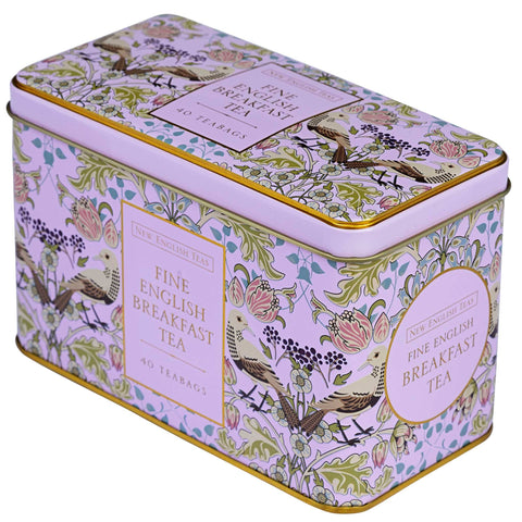 Song Thrush Classic Tea Tin - Pink - New English Teas