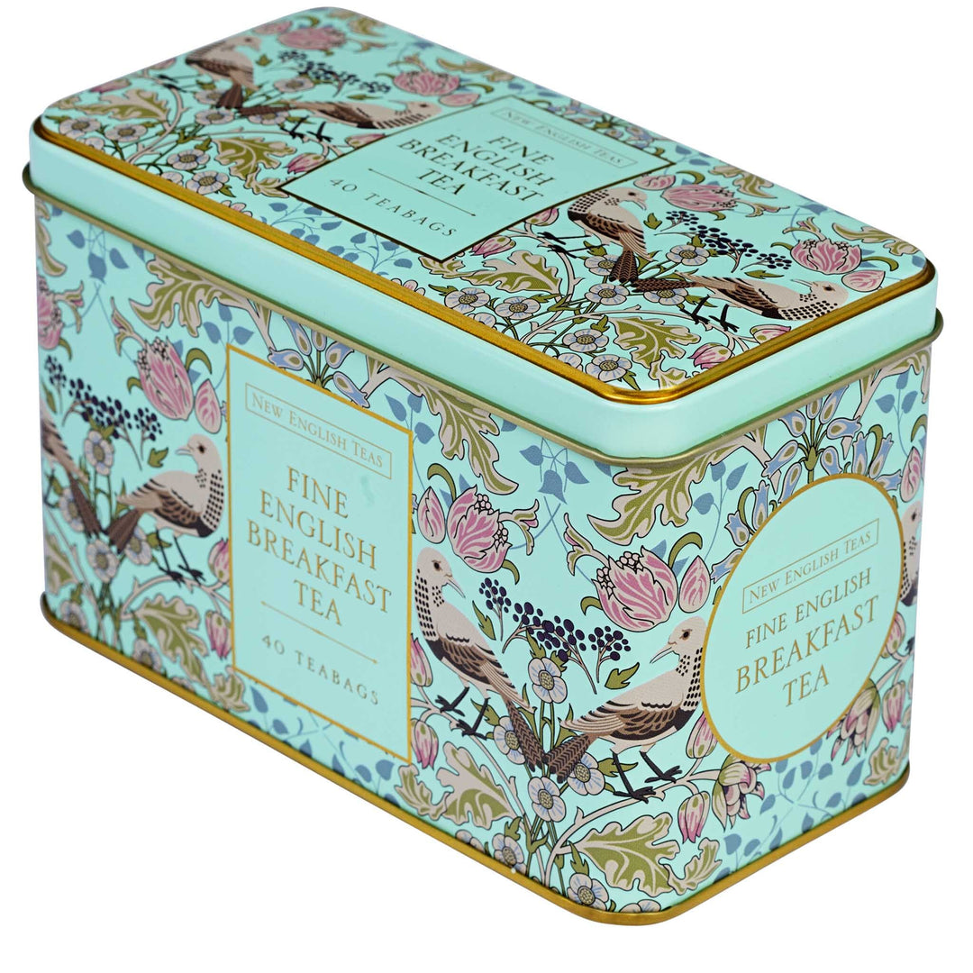 Song Thrush Classic Tea Tin - Mint Green - New English Teas