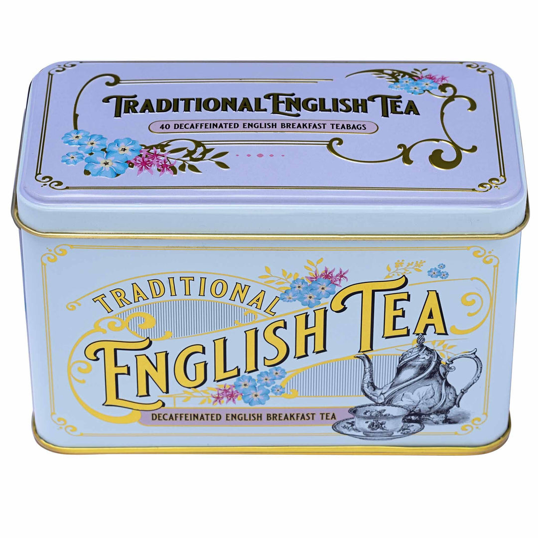 Vintage Victorian Classic Tea Tin - Powder Blue - New English Teas