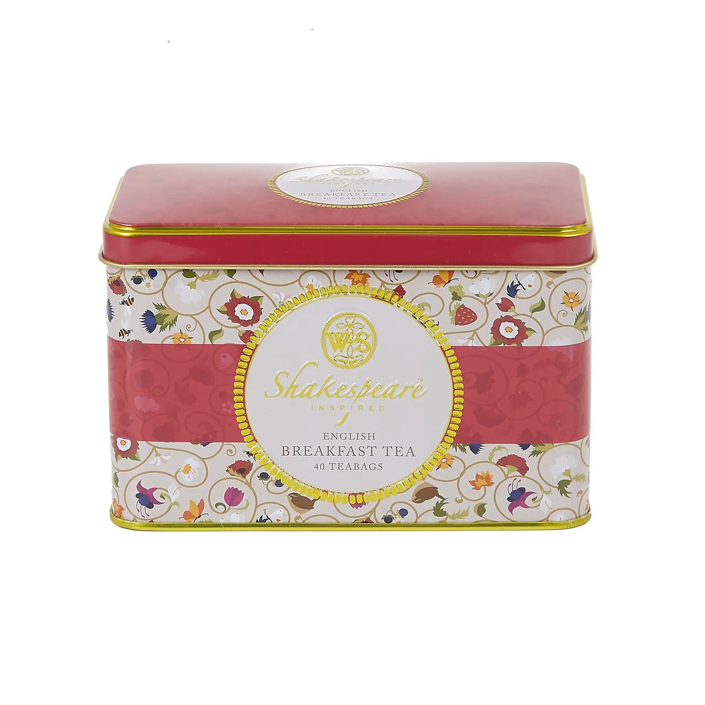 Shakespeare Birthplace Trust Tea Caddy With 40 Breakfast Teabags Tea Tins New English Teas 