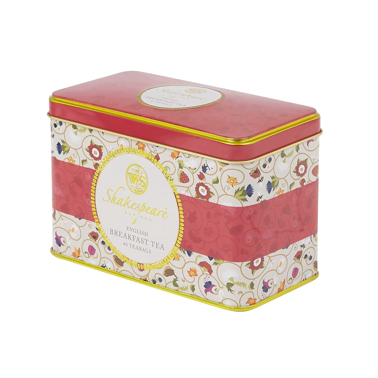 Shakespeare Birthplace Trust Tea Caddy With 40 Breakfast Teabags Tea Tins New English Teas 